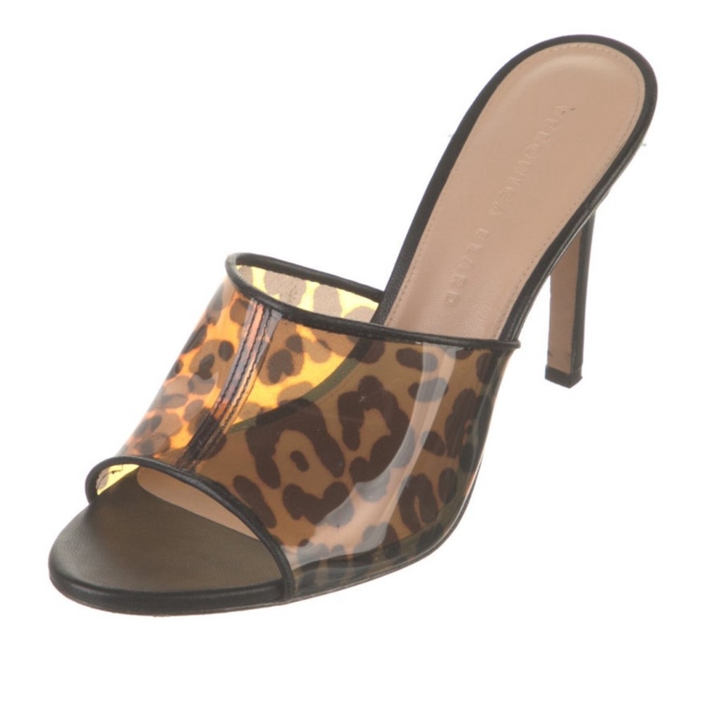 NWT Veronica Beard Leopard Print Heeled Mules - Sz 9